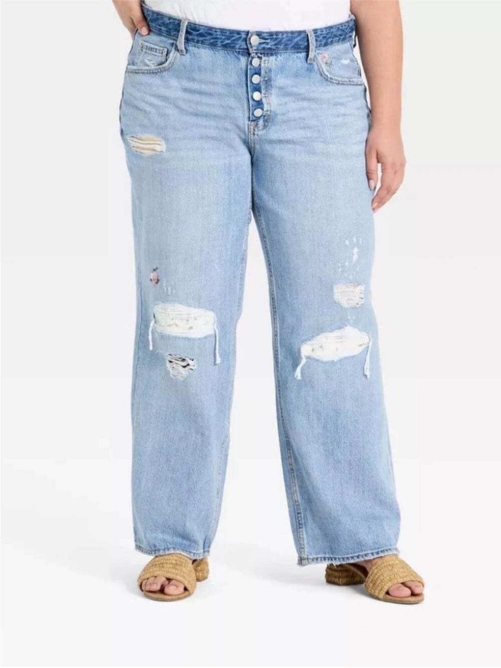 Universal Thread Women’s 90s Low Rise Baggy Jeans - Blue Wash Size 6 NWT